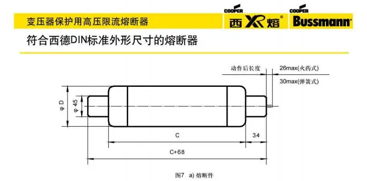 [SA] Высоковольтная отключающая способность предохранителя Cooper Xi'an fuse ltd. SXLDJ-12kV/160A