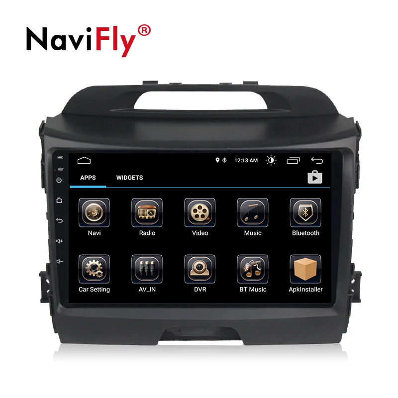 Sale NaviFly 9" Android 8.1 Car GPS Navigation For KIA Sportage R 2010 2014 2011 2012 2013 2014 2015 Car radio multimedia player 2