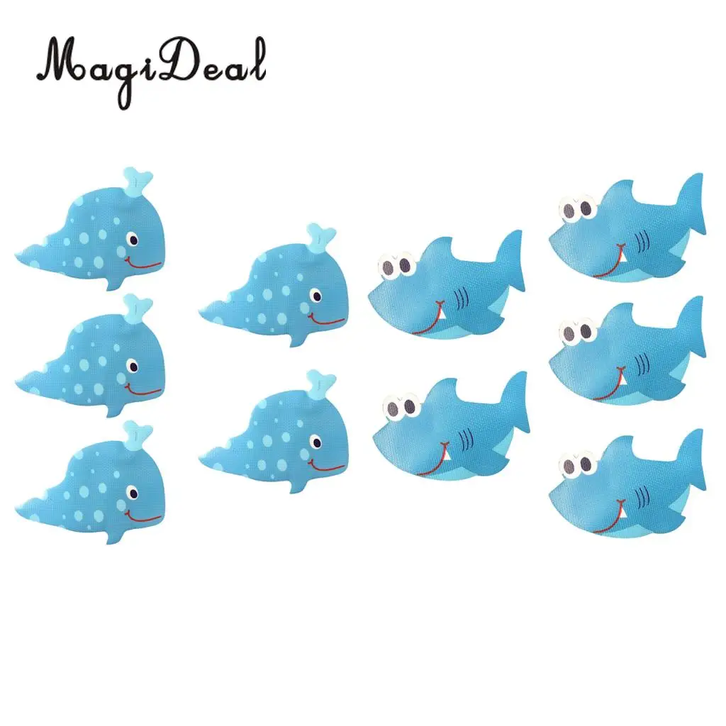 MagiDeal 10 Pieces Non Slip Bath Tub Stickers Bathroom Mat Shower Room Floor Grip Non-slip Bathtub Appliques Sticker