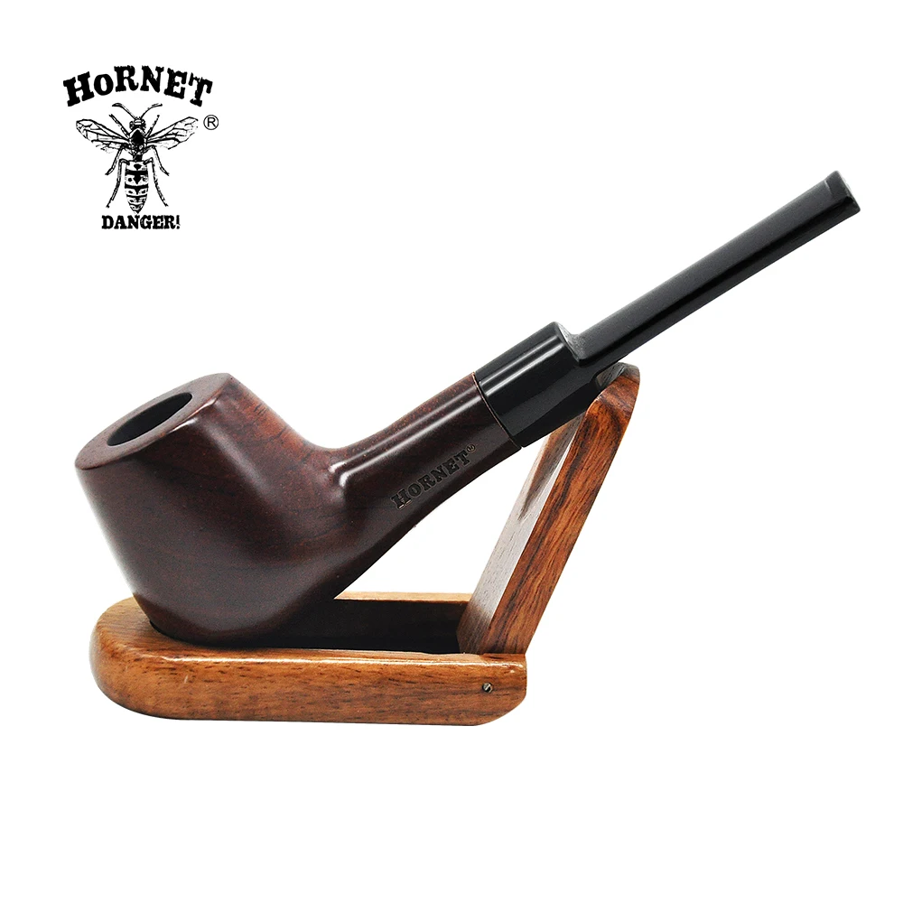 

HORNET Smoking Set 15cm Redwood Sculpture Pipe Wooden Smoking Pipe Metal Screen Filter Gift Cigarette Cigar Tube