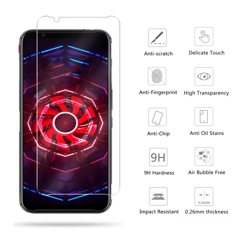 10-Pcs-Glass-For-ZTE-Nubia-Red-Magic-3-Glass-Screen-Protector-2-5D-9H-Tempered