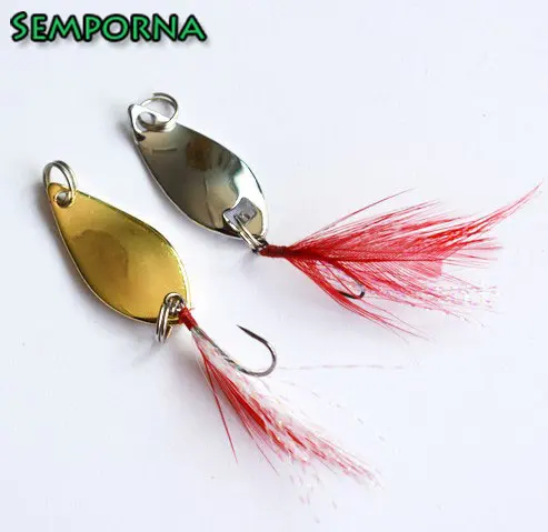 

2pcs/lot Long Shot Fishing Lure Shine Metal Peche 3.5g Flying Hard Lure With Feather Wobbler Carp Fishing Tackle Spinner Bait