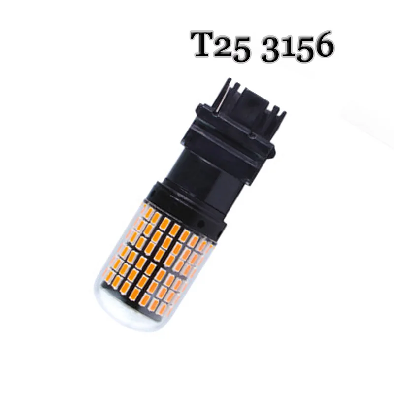 22 Вт Нет Hyper Flash PY21W BAU15S 1156 BA15S T20 7440 W21W T25 3156 с can bus 144 SMD 3014 1.8A янтарь белые красные