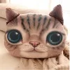 38 см* 34 см, домашняя текстильная подушка, плюшевая подушка, 3D кошка, подушка, мягкая подушка для девочки, удобная и мягкая, низкая цена, креативный подарок - Цвет: Коричневый