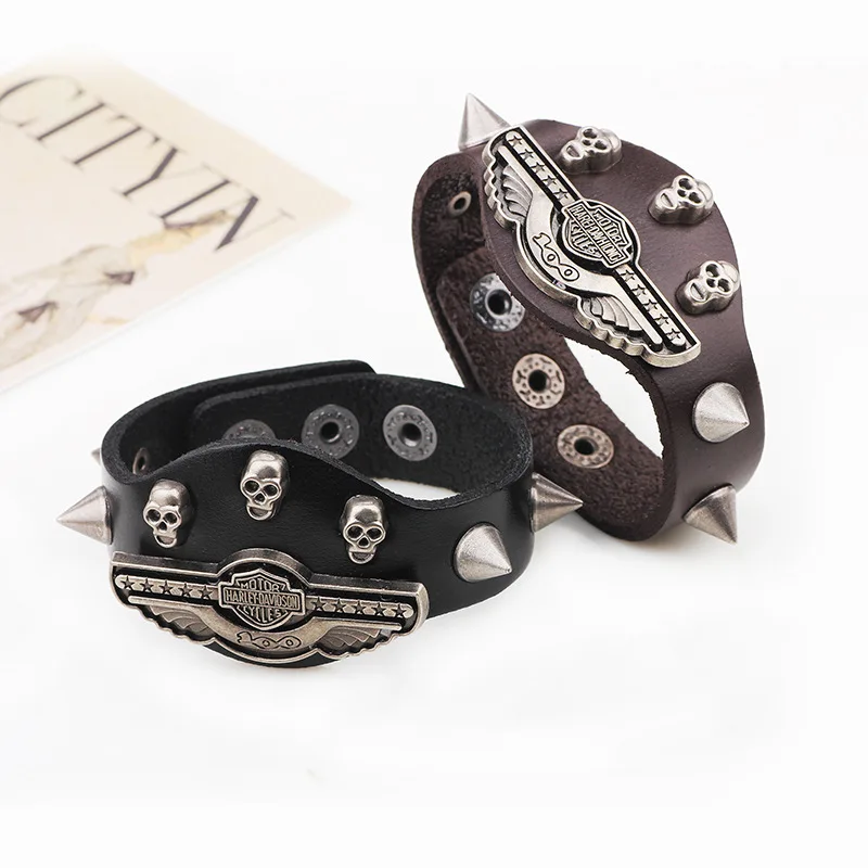 Retro Style Trend Cool Halloween Devil Skull Metal Accessories