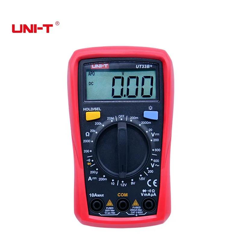 UNI T UT33B + цифровой мультиметр с ЖК дисплеем напряжение постоянного и переменного
