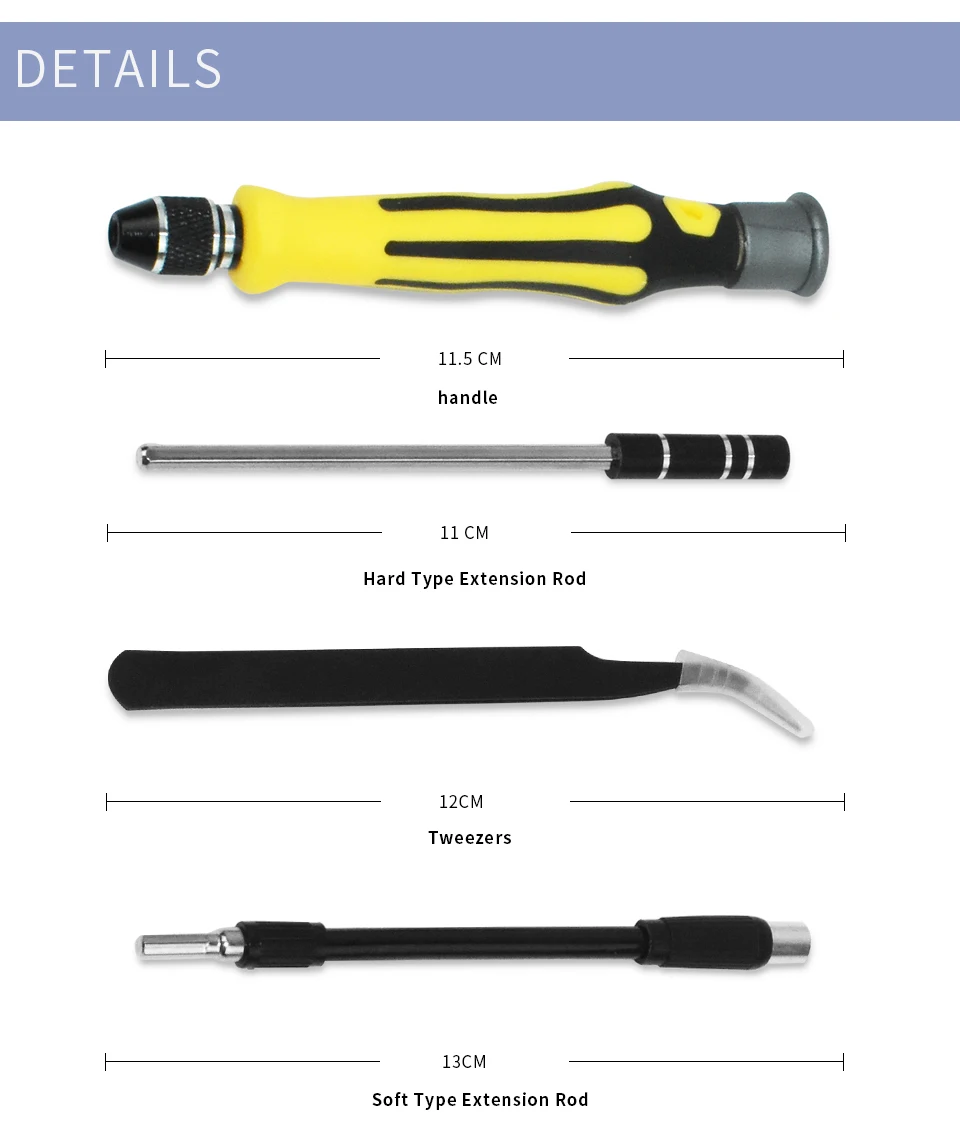 Недели прецизионных отверток Набор инструментов 46 шт./компл. многофункциональная Обслуживаемая инструмент Пинцет Ремонт мобильных телефонов ПК по всему миру магазин