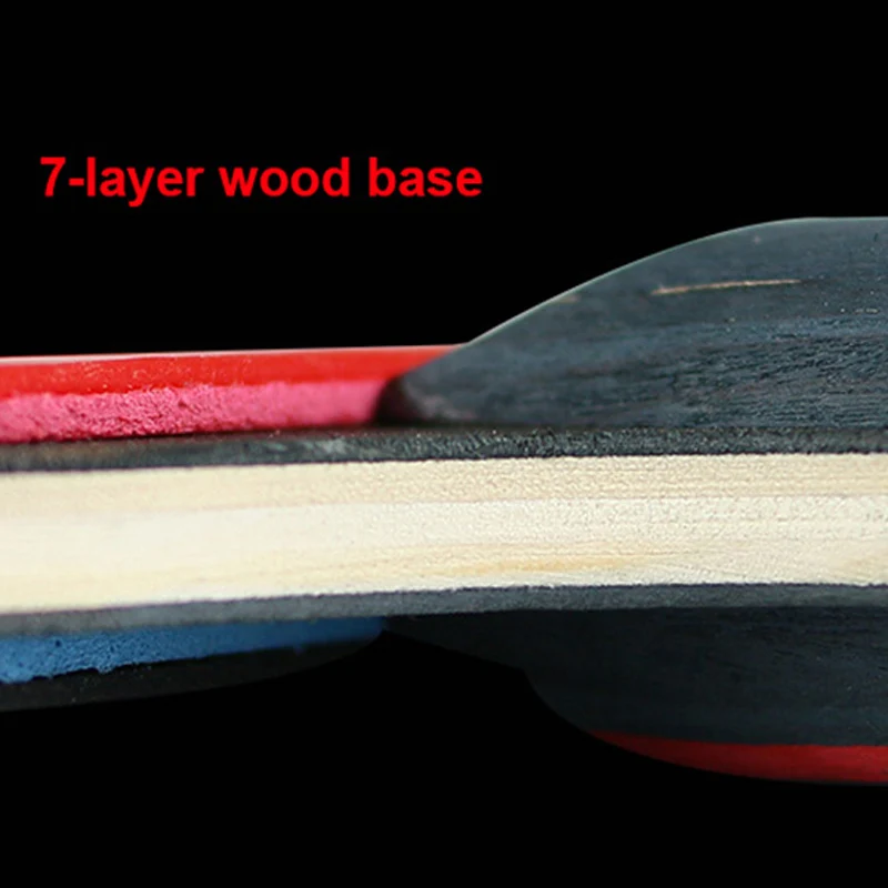 1 زوج المطاط Huieson الجدول مضارب التنس المهنية الكربون بينغبونغ بات شفرة طويلة البثور حاملة الريشة مجداف مع حقيبة 3 كرات