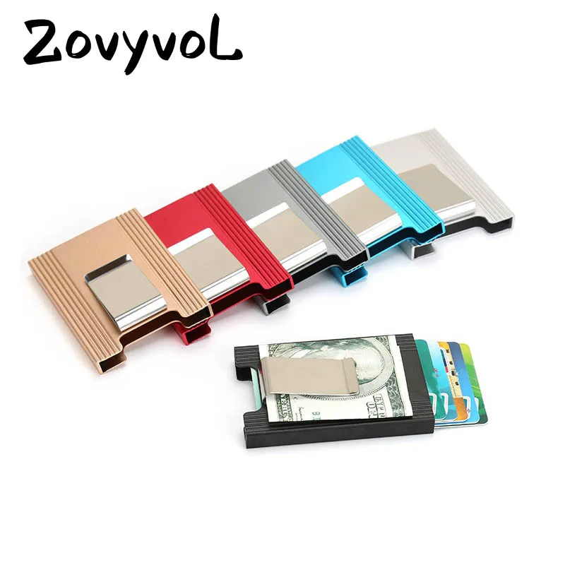 

ZOVYVOL 2019 New Arrival Card Holder Men and Women Credit Card Wallets Aluminum Alloy Fashion Solid Card Case Metal Business