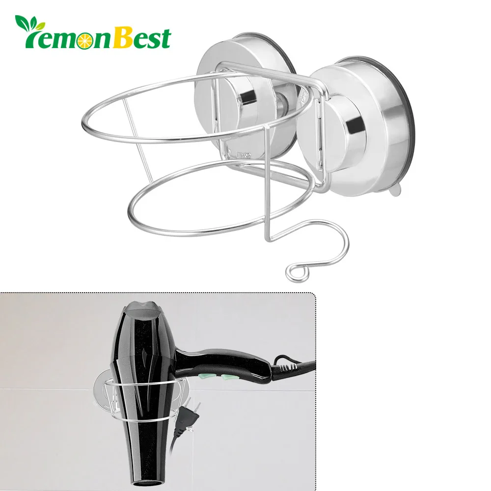 Stainless Steel Hair Dryer Holder with Vacuum Soap Rustproof Hair Dryer