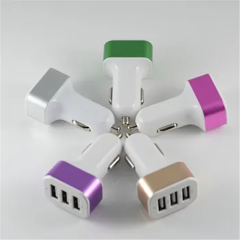 

redbearlin 100pcs 3 USB Output Car Charger Universal 5.1A High Speed Charging for iPhone 4 5 6 for samsung s3 s4 blackberry