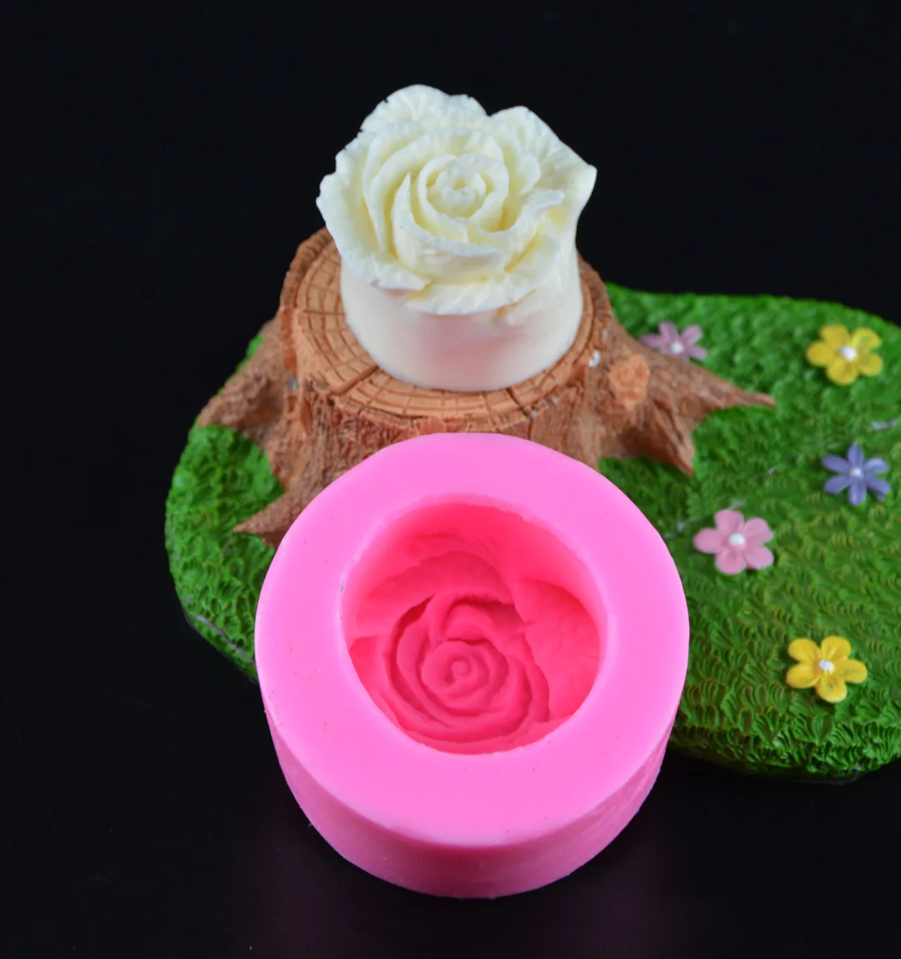 1PC 3D rose Shape Silicone Mold Fondant Mold Chocolate Sugar Mold Cake