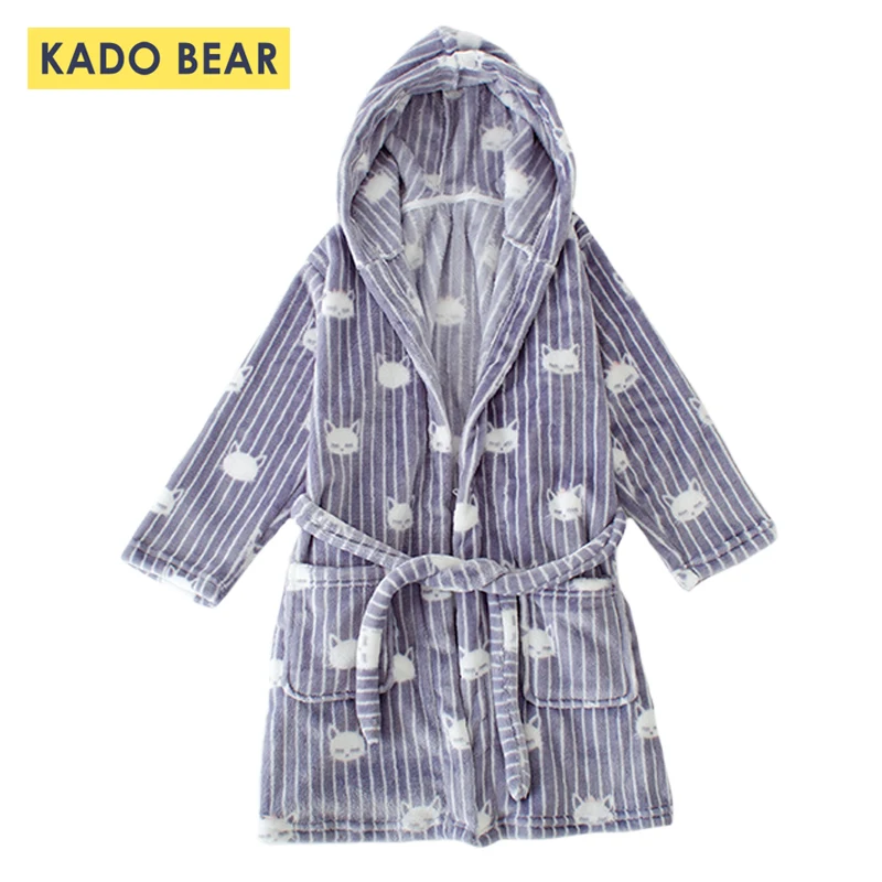 

Girls Boys Velvet Bathrobe Children Pajamas Kids Flannel Robe Sleepwear Hooded Towel Pyjamas Unisex Bath Robes Winter Clothes