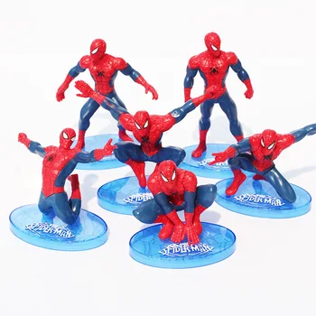 

Retail 6pcs/set The Spiderman PVC Action figure toys 7-11cm Free Shipping