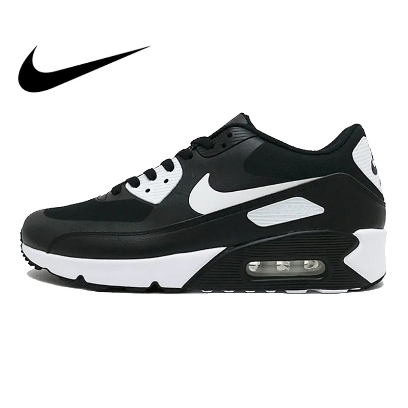 Original NIKE AIR MAX 90 ULTRA 2.0 Men's Running Shoes Sneakers Breathable Sport Outdoor Men Sneakers Black and White 875695