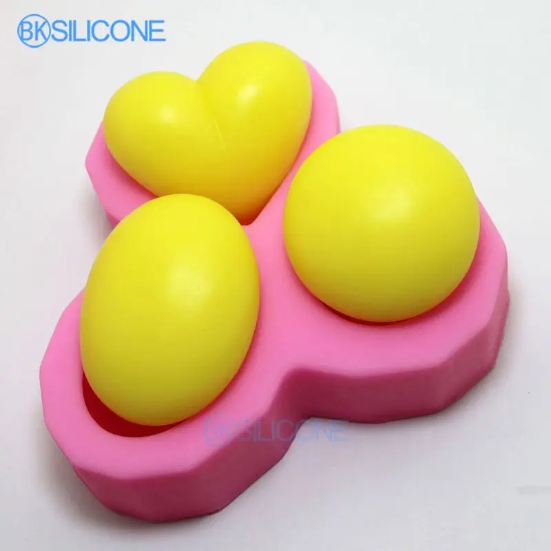 Buy Heart Shaped Egg Silicone Soap Mold Candle Mould