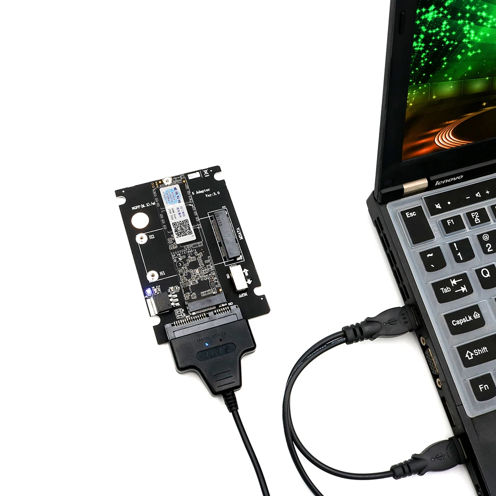 2 в 1 комбинированный M.2 NGFF ключ B& mSATA SSD на USB 2,0 адаптер, sata на usb, sata на usb 3,0, sata кабель