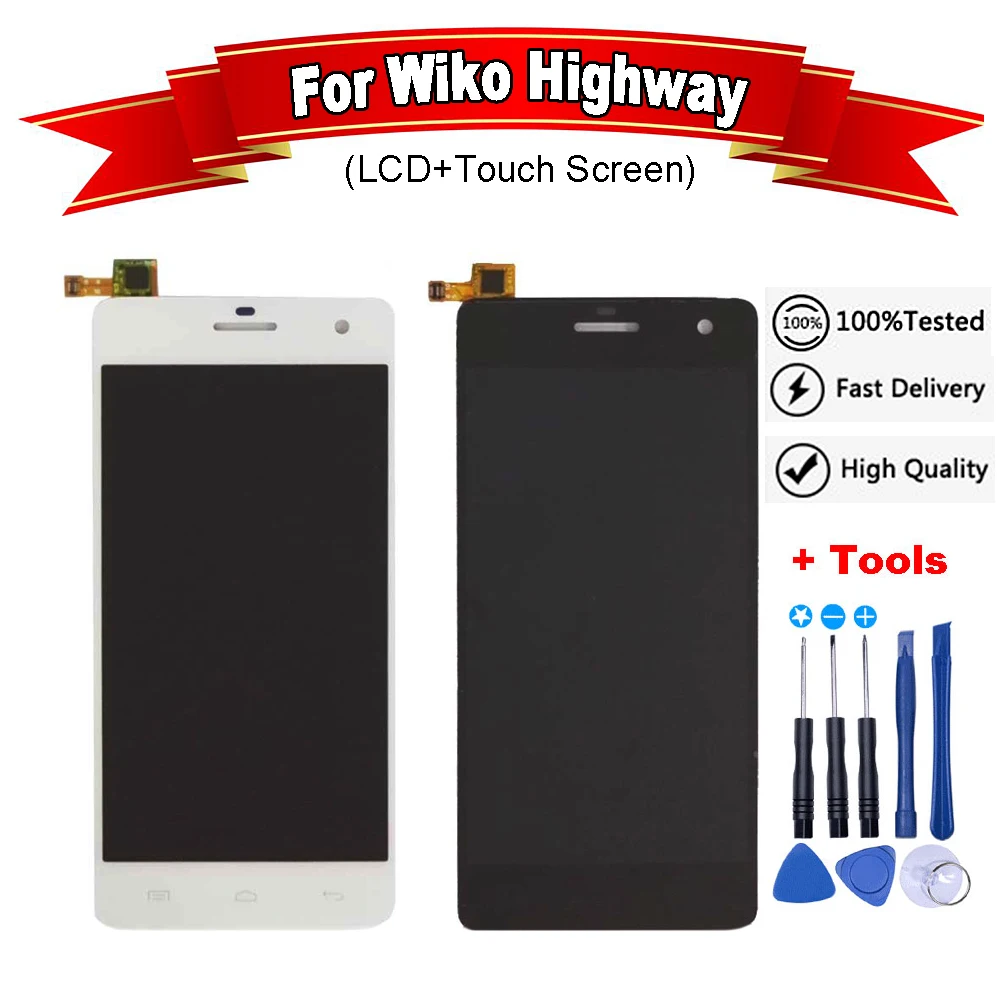 Высокое качество для Wiko Highway 4G ЖК-дисплей кодирующий преобразователь сенсорного