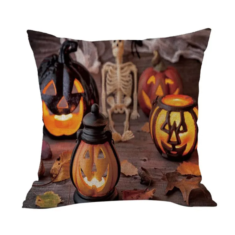 Happy Halloween Pillow Cases  Linen Happy Sofa  Throw Pillow Cushion Cover Home Decor Pillow Drop shipping product      X0818#301