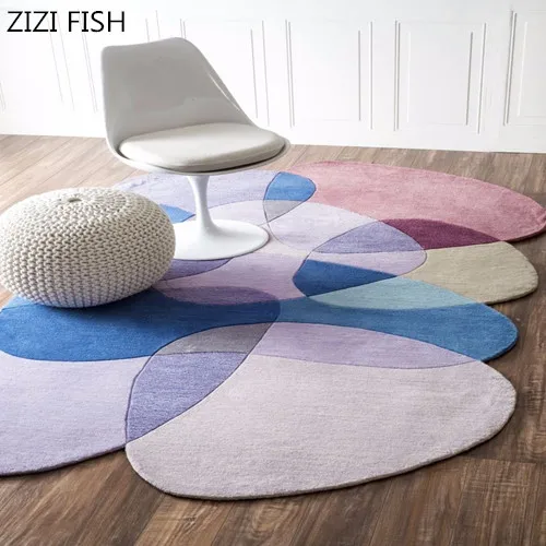 Irregular living room coffee table bedroom acrylic pure handmade custom carpets carpets for living room rug rugs for bedroom