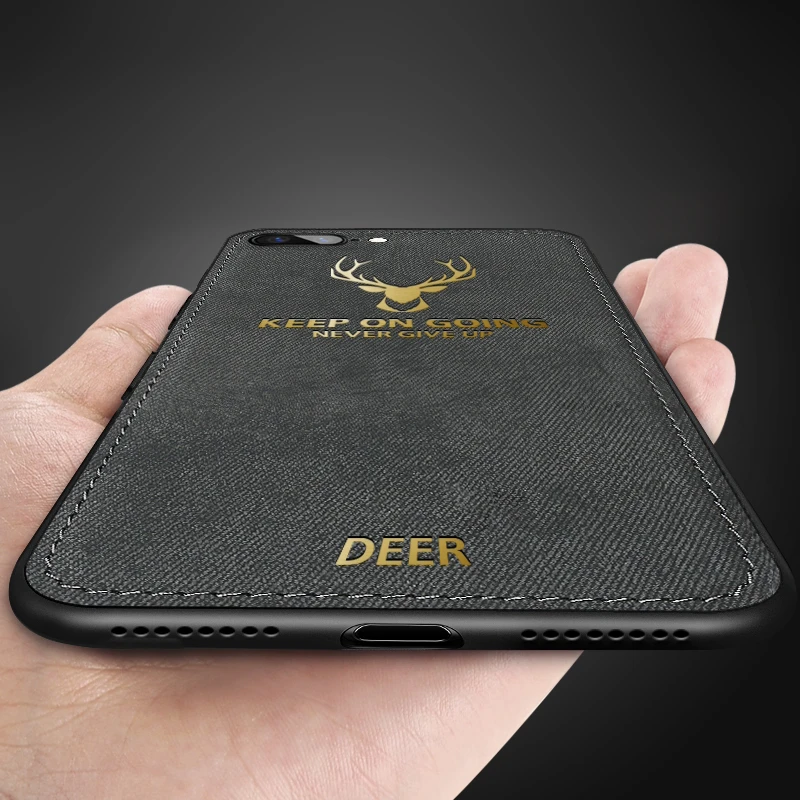 

Luxury Batman Deer Black Cloth Slim Silicon Phone Case For iphone x 6 6s 7 8 Plus XS Max XR Luxury Texture Cloth Cover