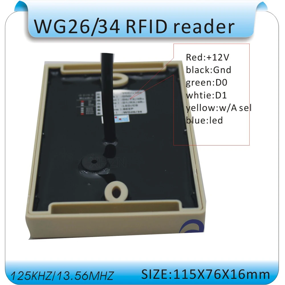 13.56 мГц MF1 чтения карт ic reliablecontactless Reader IC Card Reader wiegand26/34 S50 card reader+ 10 шт. карты