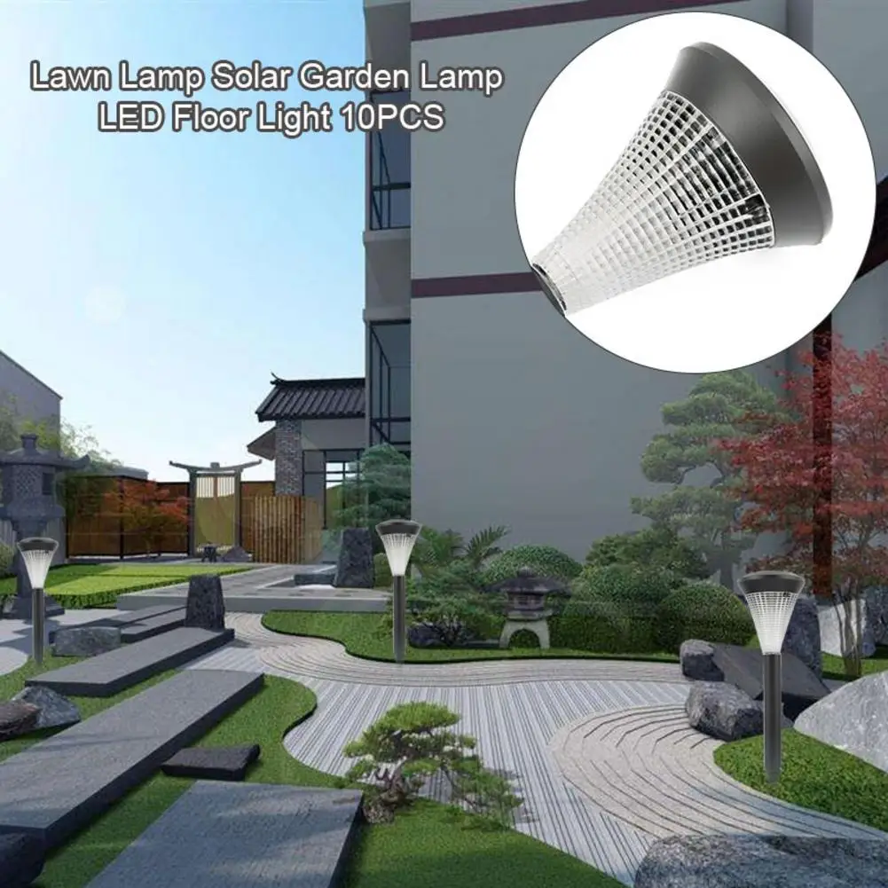 

LED Too Capable Of Ling-shaped Lawn Light 5 Lumens Strength 10PCS Lawn Light Solar Waterproof Automatic Induction Floor Lamp