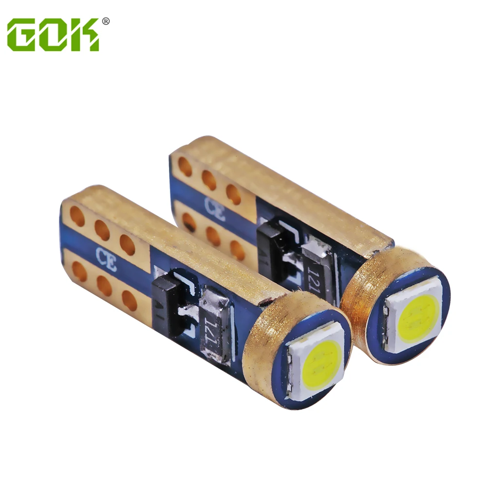 

New car T5 led Lamp Socket W3W t5 1SMD 3030 LED Canbus Error Free White Instrument Wedge Base Lighting Bulb Car Styling 12V