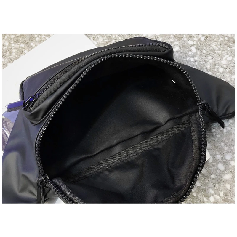Fashion Fanny Pack Black Waterproof Money Belt Bag Men Purse Teenager's Travel Wallet Belt Male Waist Bags Crossbody Chest Bag