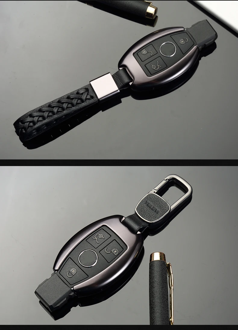 Высокое качество автомобиля алюминиевый сплав Key Holder чехол для Mercedes benz CLS CLA GL R SLK AMG A B C S класса дистанционного держатель