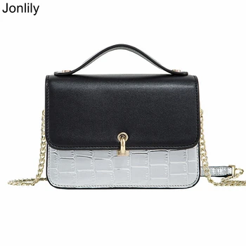 

Jonlily Women PU Leather Messenger Bag Long Chain Summer Time Crossbody Bag Teens Fashion Shoulderbag Elegant Handbag -KG152