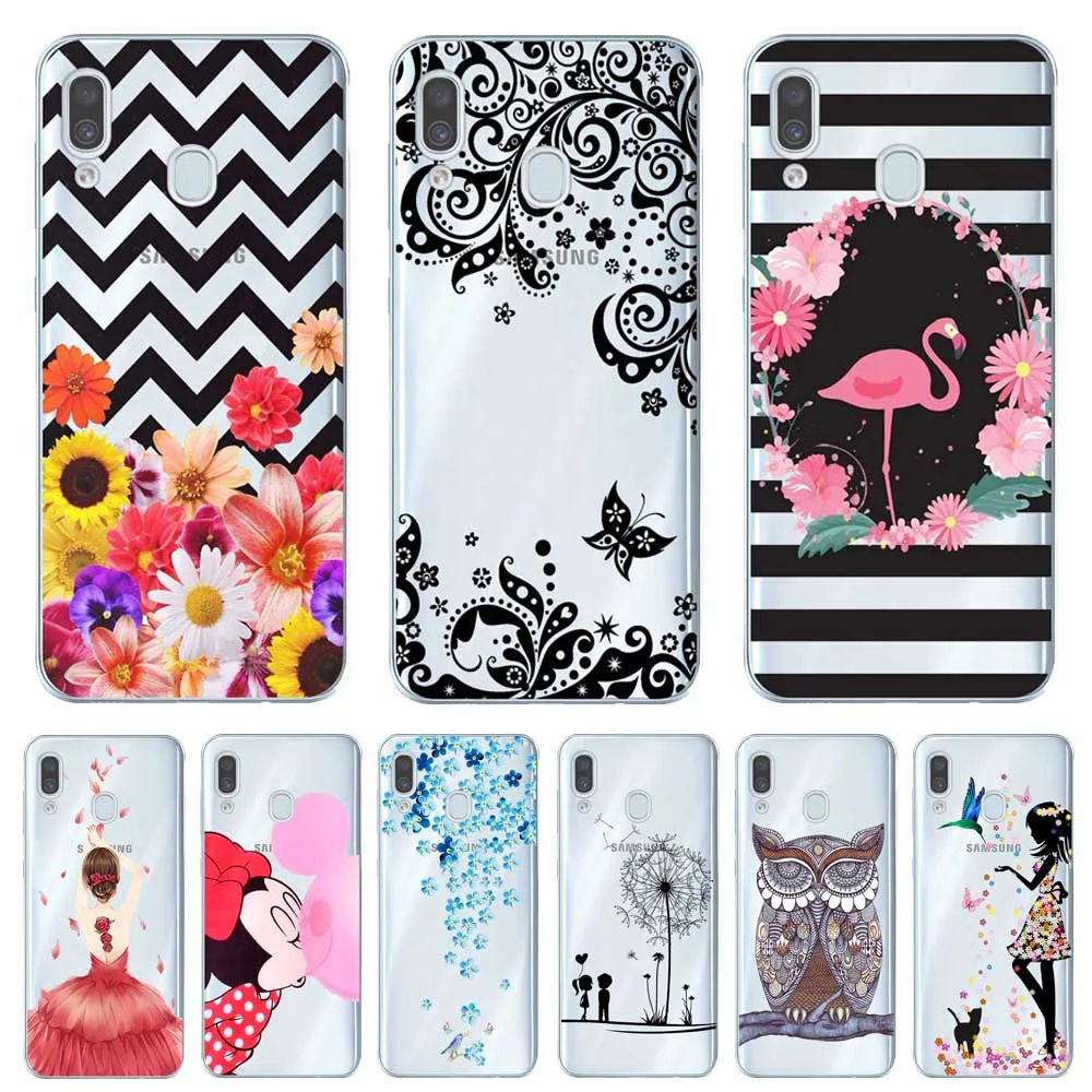 

Cartoon Girl Flower Cactus Phone Case For Samsung A10 A20 A30 A40 A50 A60 A70 A80 M10 M20 M30 M40 TPU Back Cover Minnie Coque