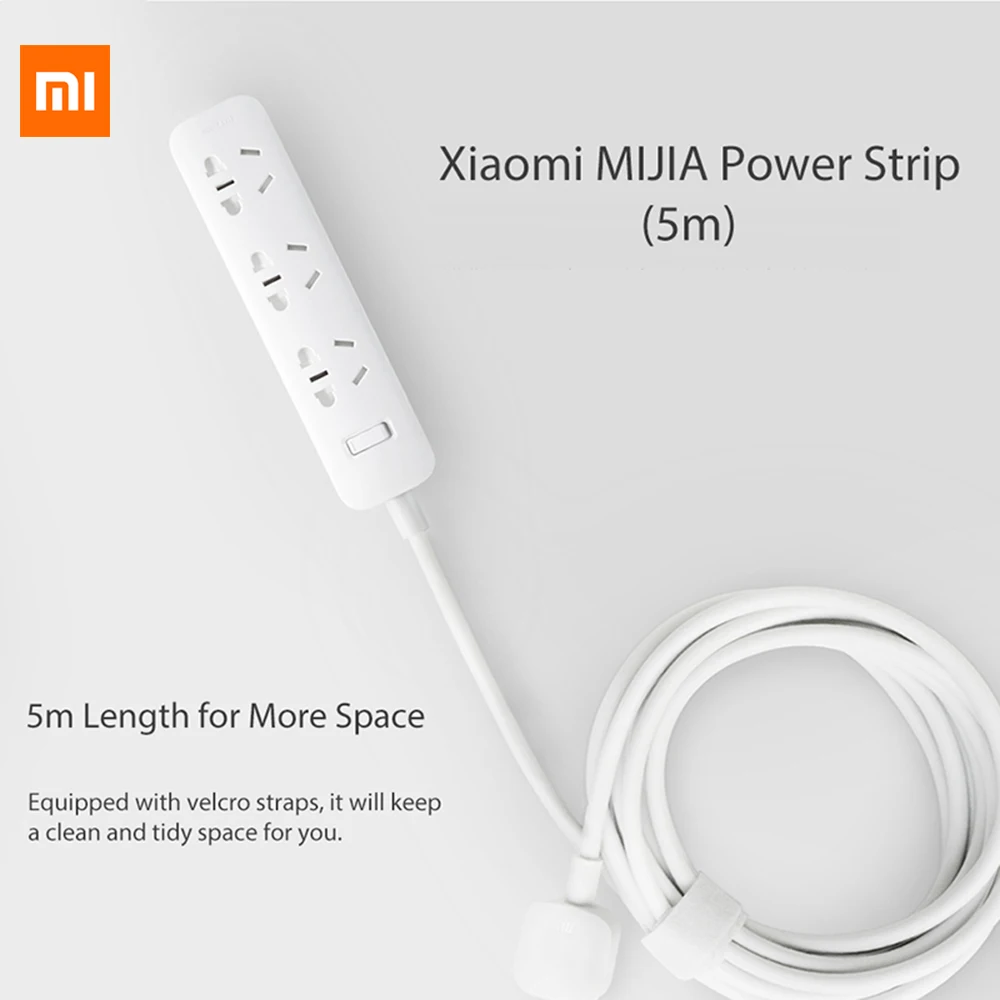 OriginalXiaomiPowerStripMiPowerSocketsPlug3Outlet250V10A