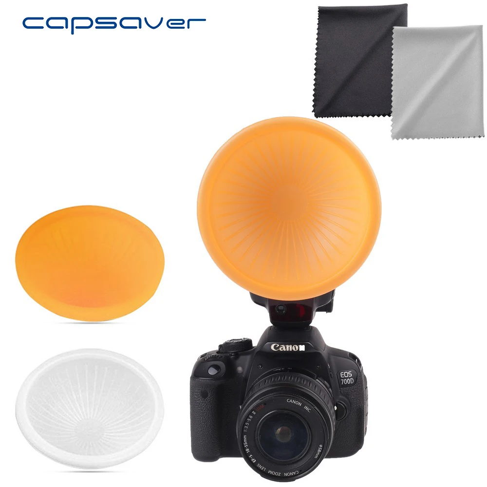 Capsaver облако Lambency Flash диффузор для Canon 420EX 430EX sony F36AM Sigma Metz пистолет Белый Оранжевый