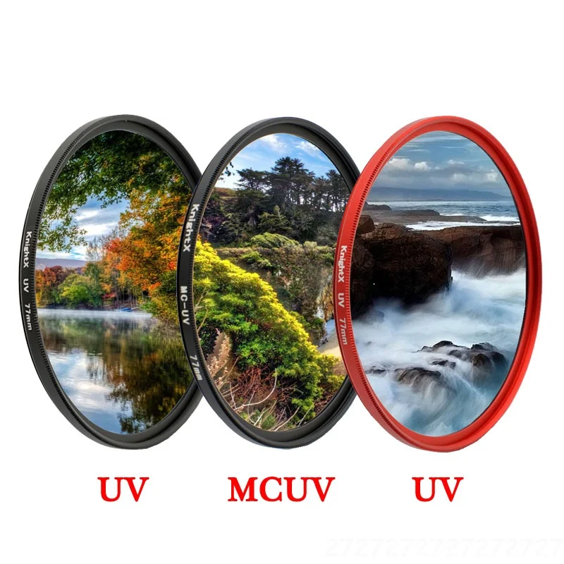 

KnightX UV MCUV 49MM 52MM 55MM 58MM 62MM 67MM 77MM Camera Lens Filter For canon eos sony nikon d5300 d80 d3300 d600 kit set 200d