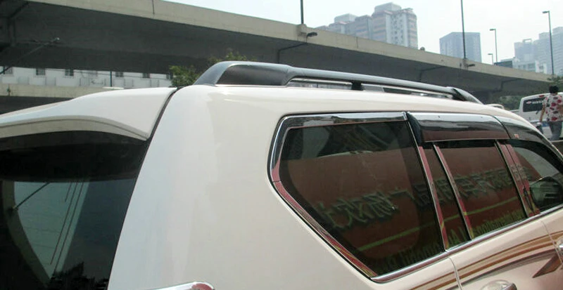 Черный верхний багажник на крышу багажные рельсы БАРС Перевозчик бар подходит для Toyota Land Cruiser Prado FJ150 J150 2010