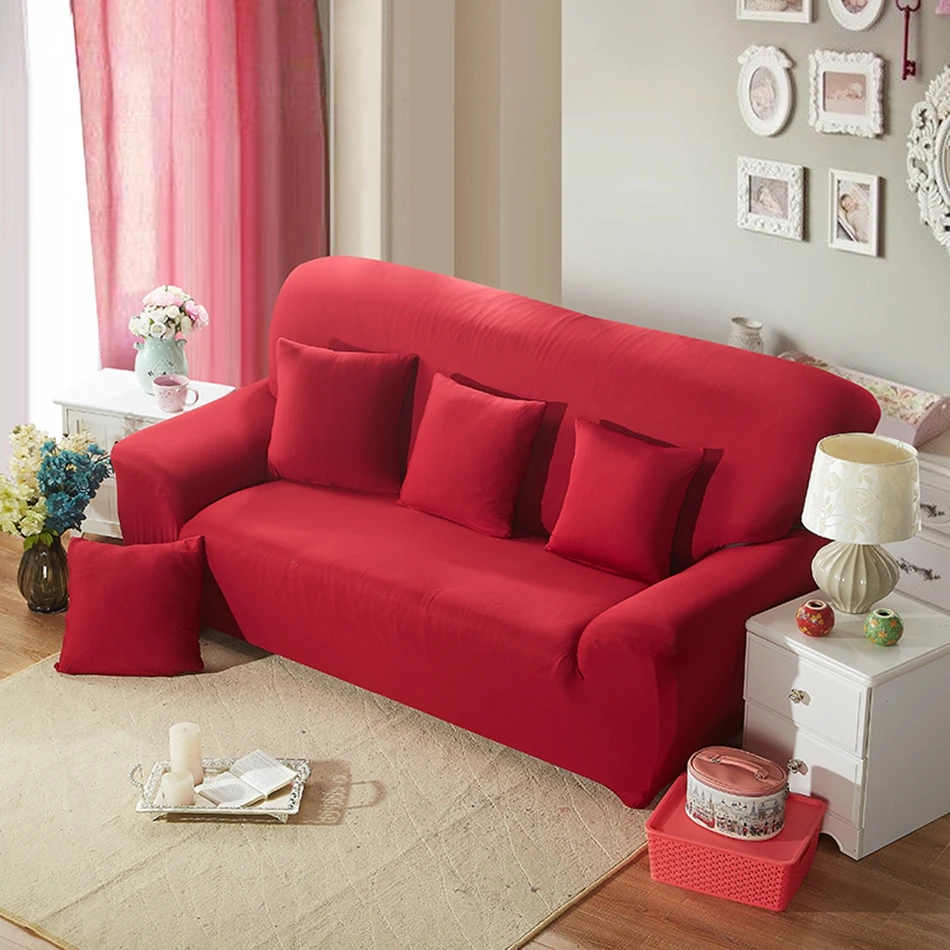 Aliexpress.com : Buy Red solid color universal sofa cover