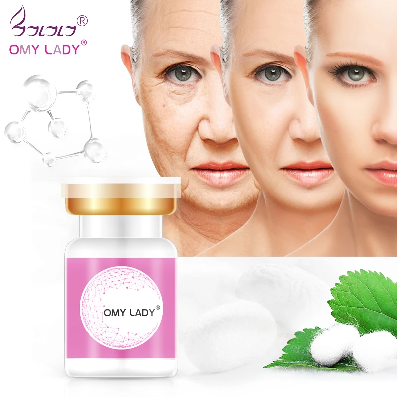 

OMYLADY Active Collagen Silk Thread Ball Face Serum Collagen Essence Natural Silk Protein Moisturizing Shrink Pores Anti aging