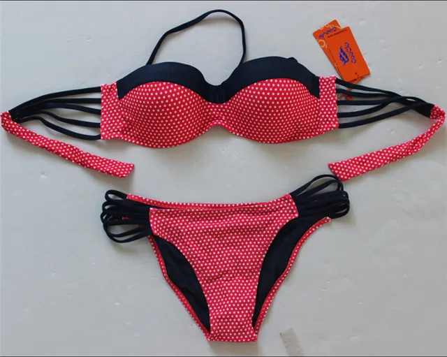 Women biquini brazilian bikini push up vintage retro swimwear pinup