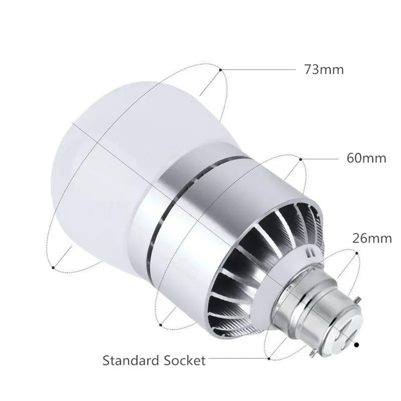 12W AC 85-265V E27/B22 Dusk to Dawn LED Lamp Bulb Sensor Energy Saver Auto Light