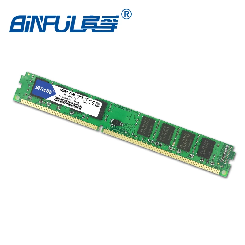 Binful бренд DDR3 2 Гб 1066 МГц PC3-8500 оперативная Память память 240pin совместим с хорошим настольным компьютером