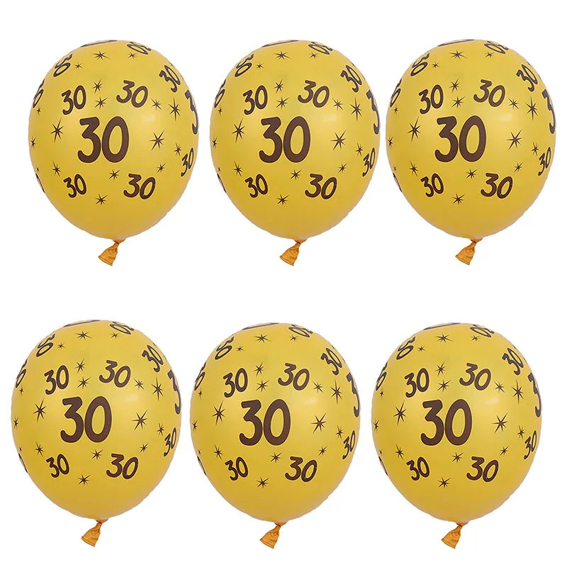 

10pcs/lot Happy Birthday Balloons Anniversary Number Air Balls Letters Printed Latex Balloon Birthday Party Decorations