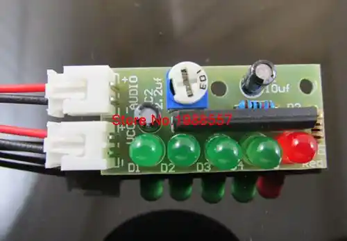 DIY KA2284 KIT Audio Level Indicator Suite Trousse 5mm RED Green LED 3.5-12V