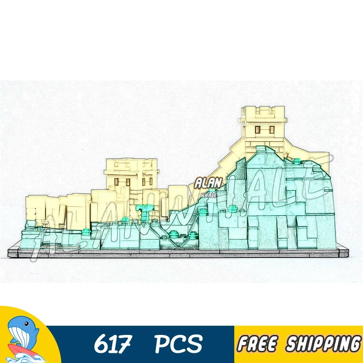 

617PCS World Famous Architecture Great Wall China Skyline Figure Building Blocks Toys Compatible