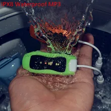 16 Гб мини-клип Спорт водонепроницаемый mp3 плеер музыкальные наушники IPX8 для плавания сёрфинга Дайвинг Велоспорт Пешие прогулки* FM радио W262 W273