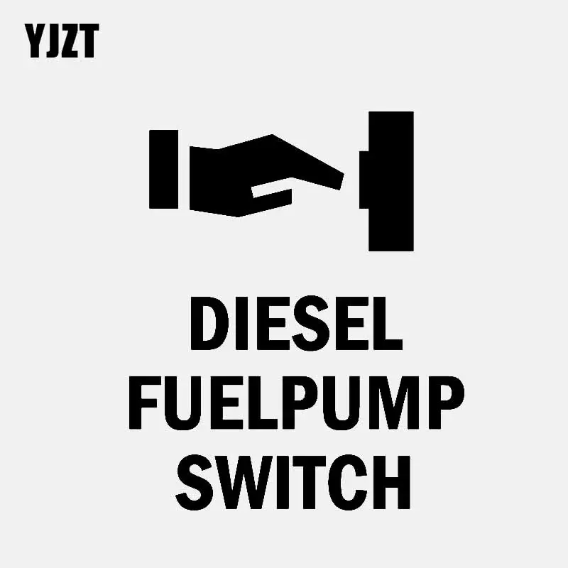 YJZT 12.4CM*14.6CM DIESEL FUEL PUMP SWITCH Car Sticker Vinyl Decal