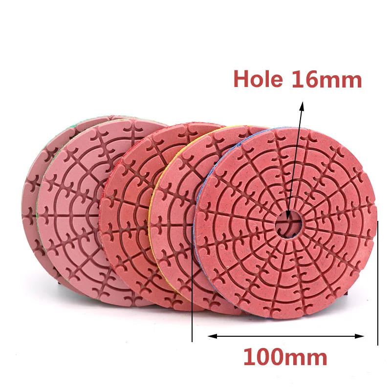 100 мм Алмазный шлифовальный диск сухая полировальная площадка для нефрита мрамора гранита пол камень полированный шлифовальный круг гибкий абразивный коврик