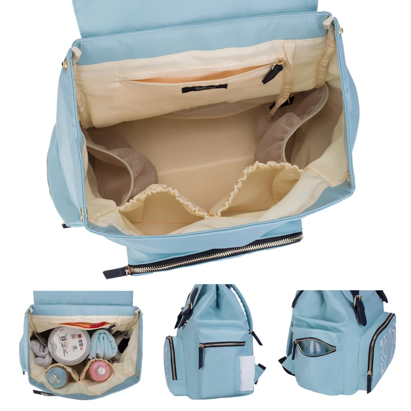 Large Capacity Waterproof Diaper Bag Backpack with Mini Mouse and Mickey Mouse Design - Ideal Baby Bag with Nappy Bag Kits and Nursing Handbag Feature image 4