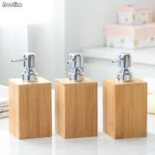 Деревянная Ручная бутылка для антисептика дома, отеля, Лосьон бутылка-диспенсер для мыла шампунь-Гель Для Душа Бутылки Принадлежности для ванной комнаты