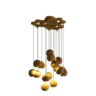 modern Solid wood hanging pendant lights Nordic creative minimalist living room deco lamp Restaurant lighting fixtures | Освещение